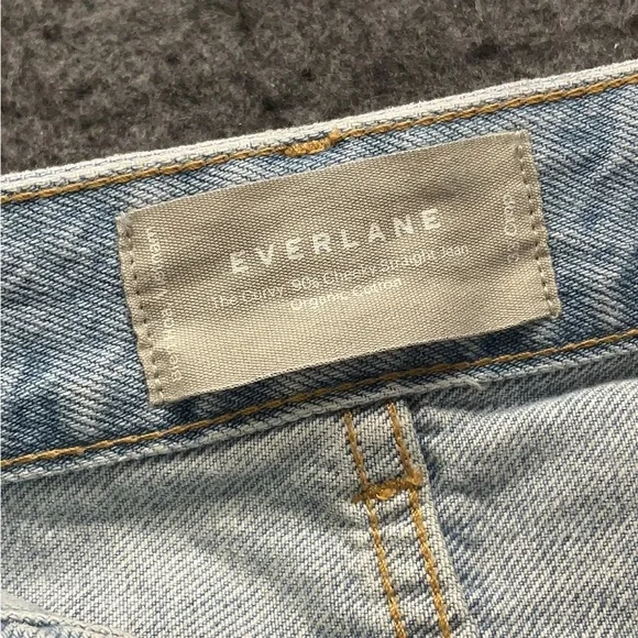 Everlane 33 Waist The Curvy 90s Cheeky Straight Organic Cotton Light Blue Jeans - Picture 3 of 6